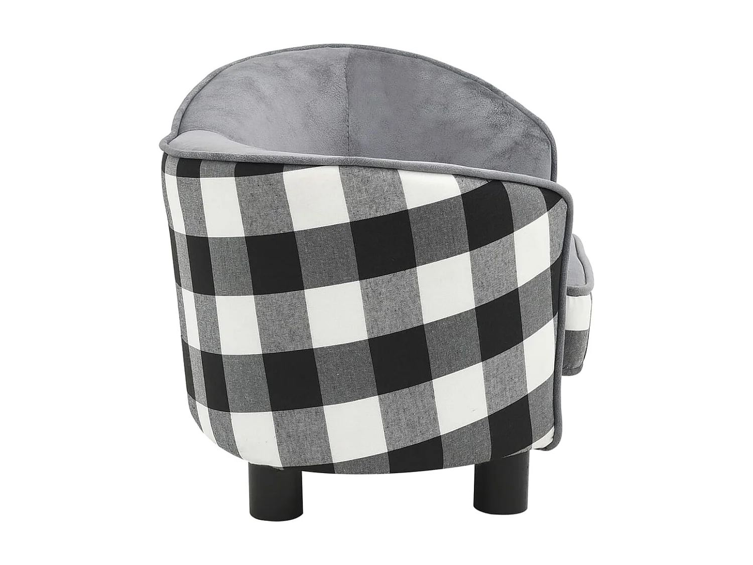 Canapé pour chien Gris 68x38x38 cm Peluche FR873457