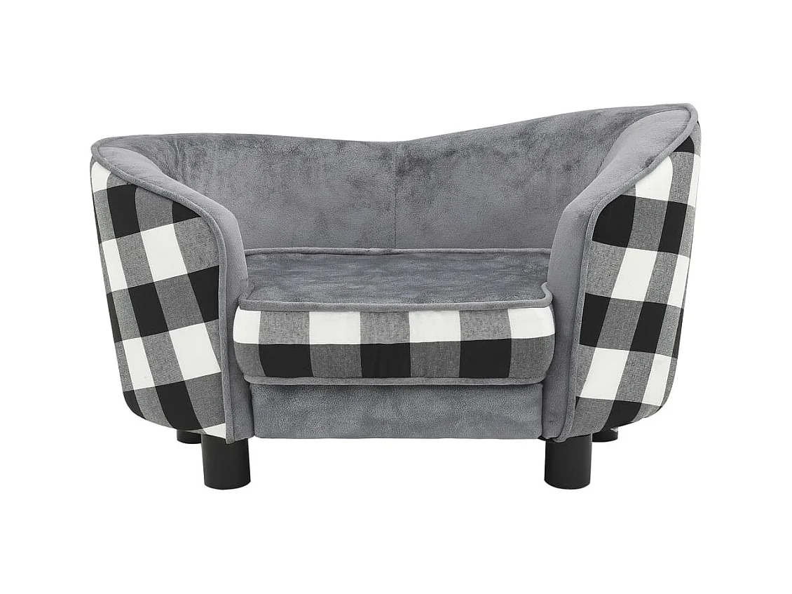 Canapé pour chien Gris 68x38x38 cm Peluche FR873457