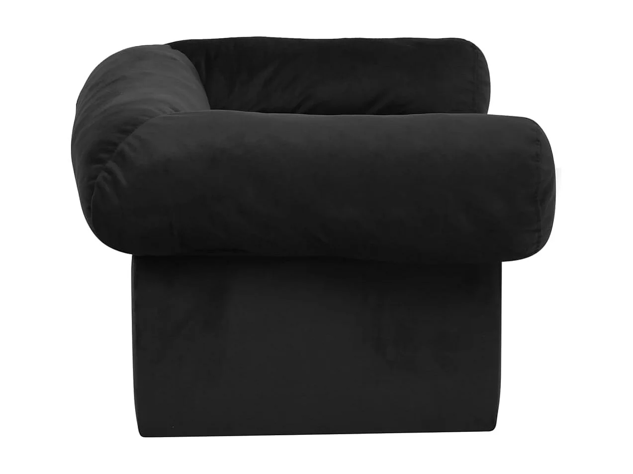 Canapé pour chien avec tiroir Noir 75x50x38 cm Peluche FR387434