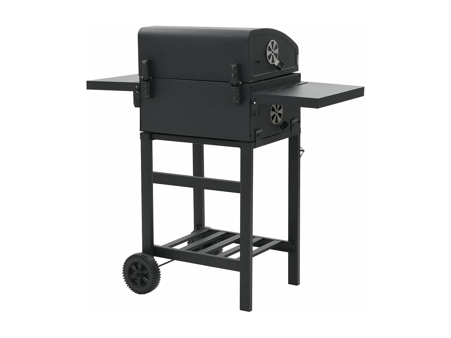 Gril de barbecue au charbon de bois et étagère inférieure Noir FR623743