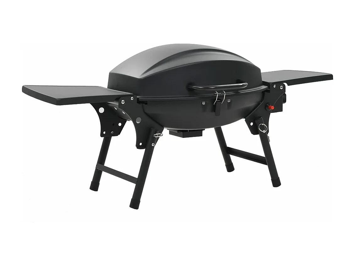 Barbecue à gaz portatif avec zone de cuisson Noir FR260689