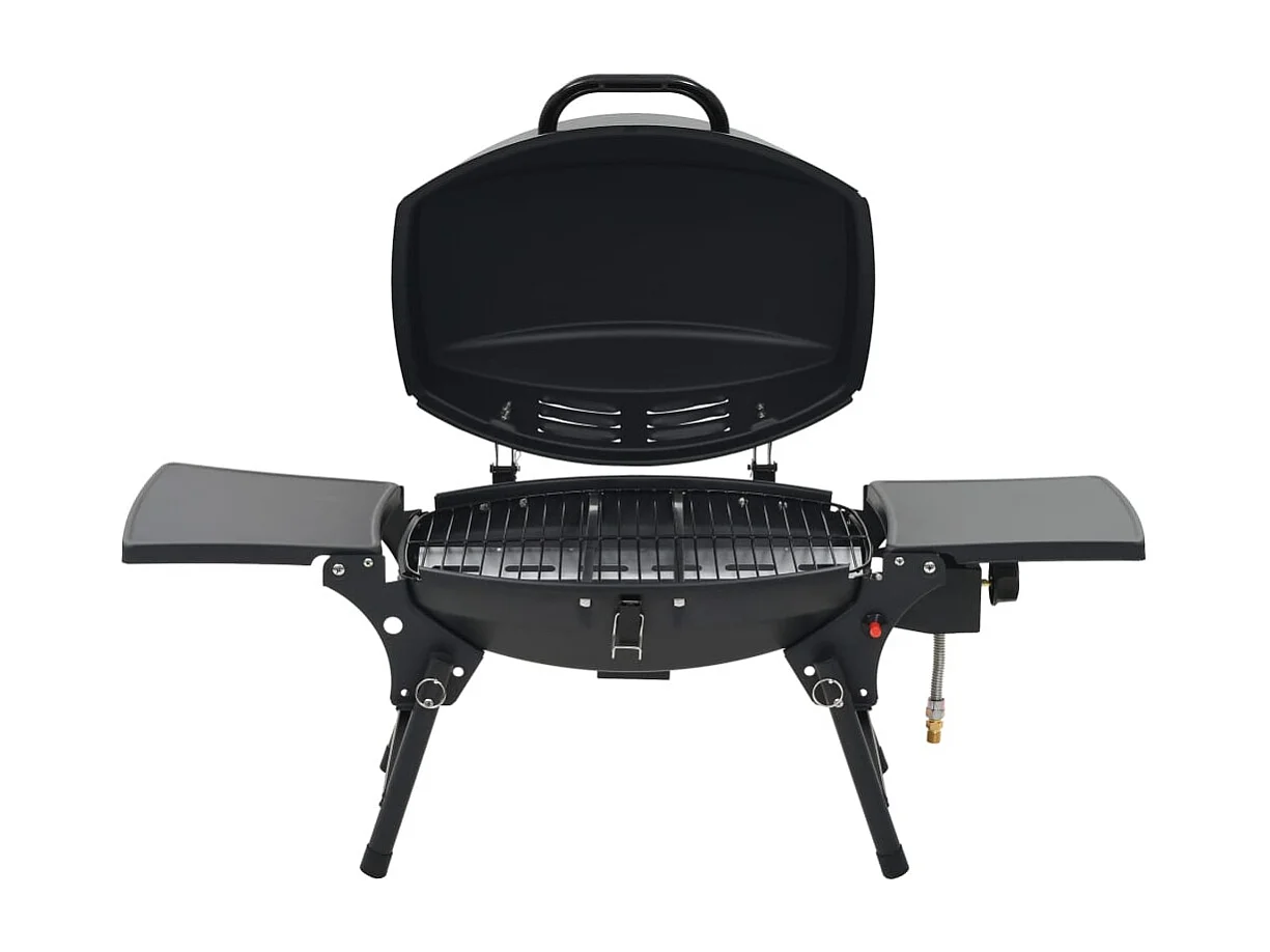 Barbecue à gaz portatif avec zone de cuisson Noir FR260689