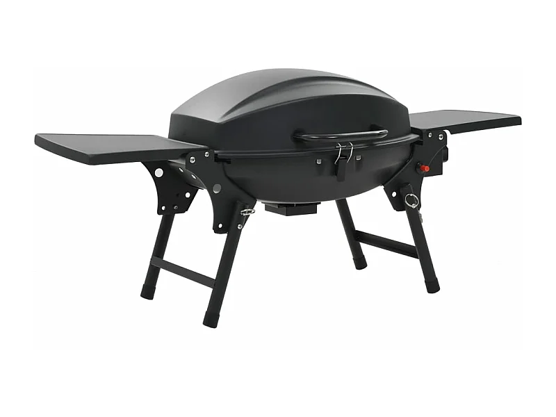 Barbecue à gaz portatif avec zone de cuisson Noir FR260689