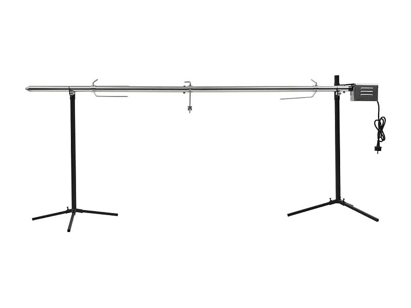 Barbacoa grill automática motor acero inoxidable 207x45x81 cm ES309636