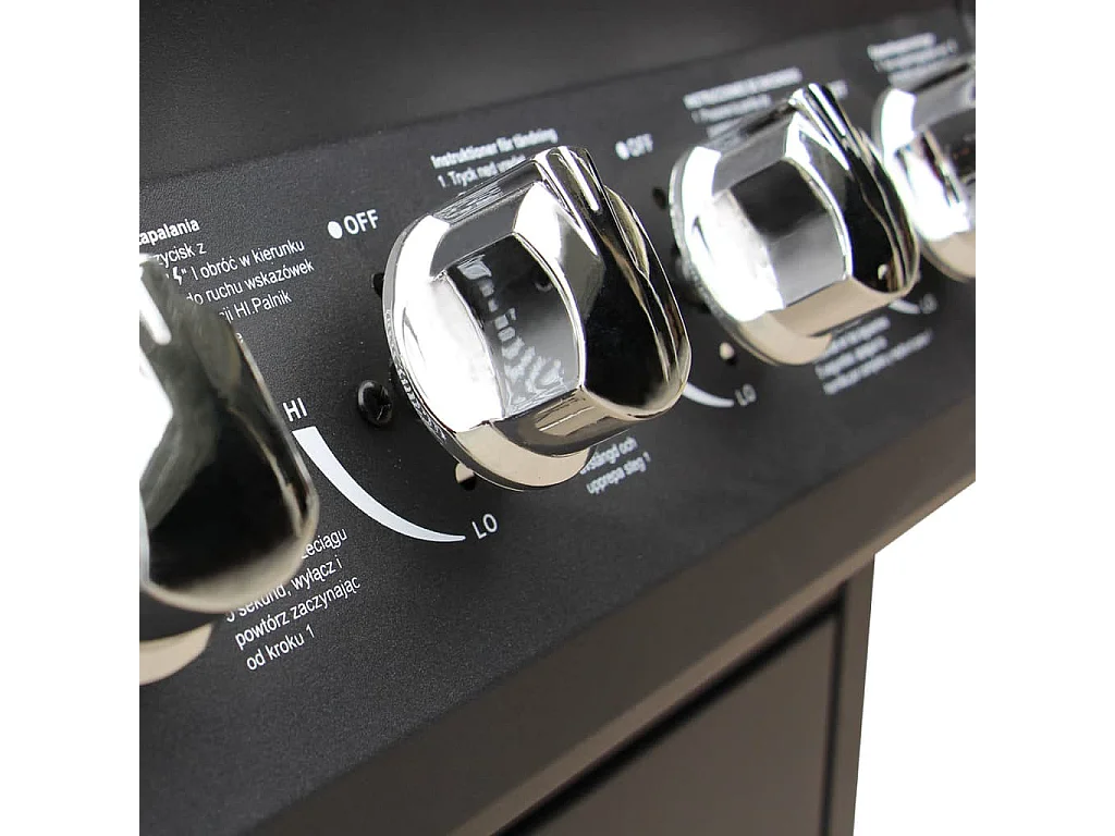 Gasbarbecue 4+1 kookzone zwart BE493431