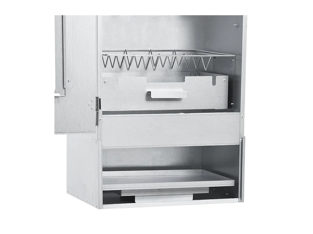 Fumoir à four à barbecue avec table acier galvanisé FR986989