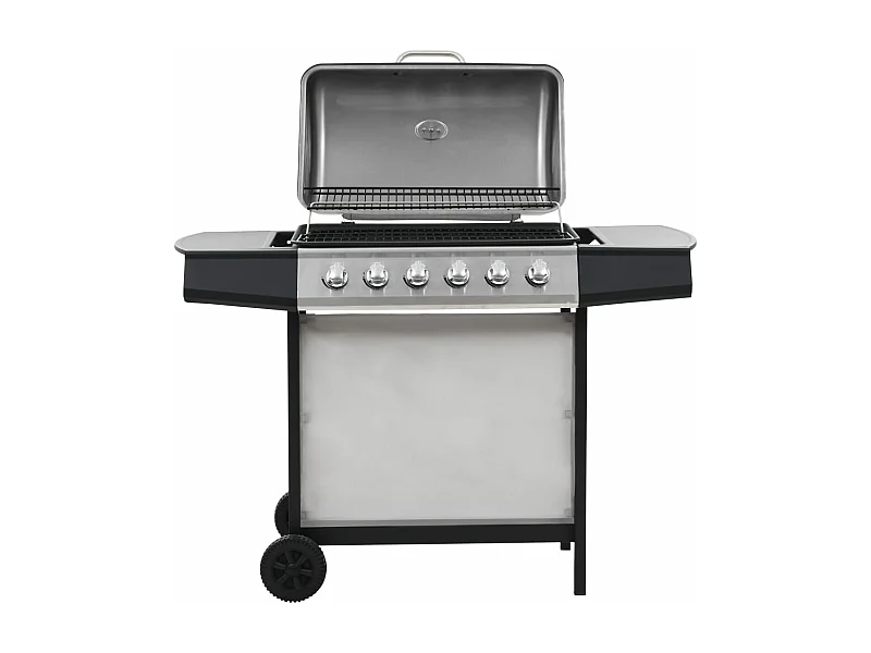 Gasbarbecue met 6 kookzones roestvrij staal zilverkleurig BE242295