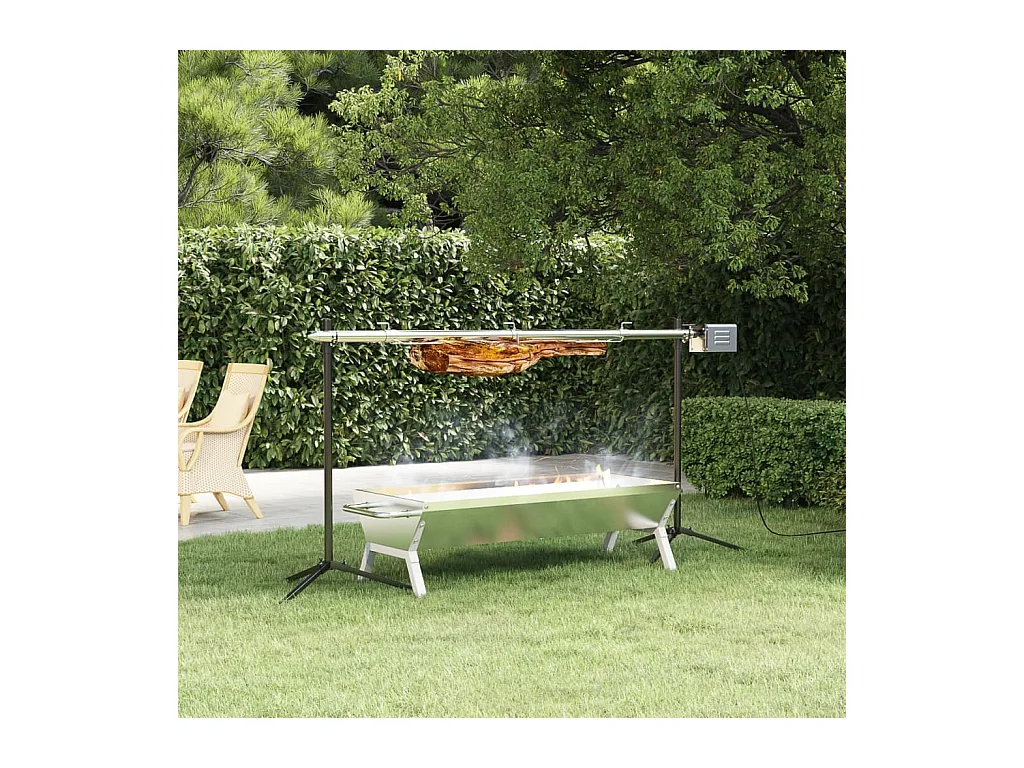 Barbecue automatique et moteur acier inoxydable 150x46,5x82,5cm FR973811
