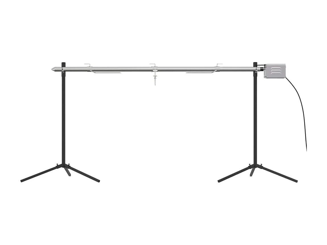 Automatische barbecue met motor 150x46,5x82,5 cm roestvrijstaal BE753036