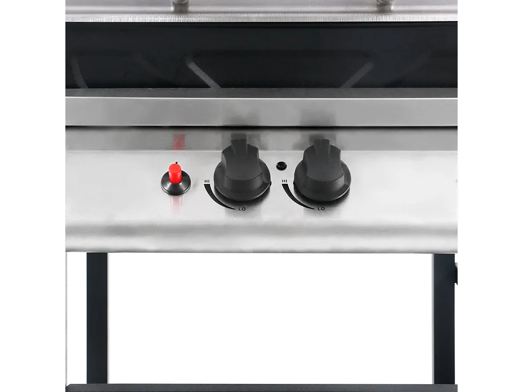 Gasbarbecue met 3-laags zijtafel zwart en zilverkleurig BE688575