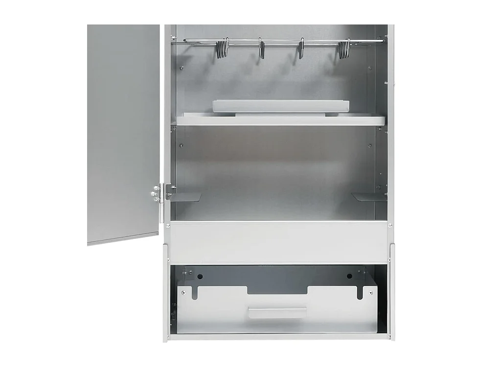 Fumoir à four à barbecue avec table acier galvanisé FR468755