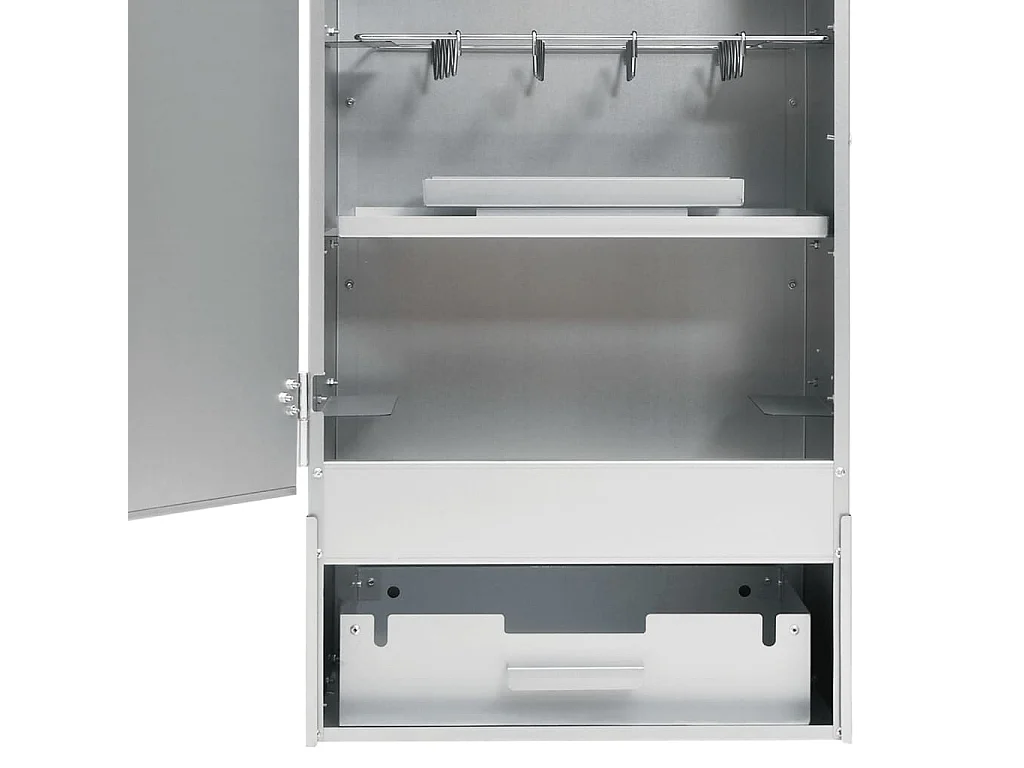 Horno ahumador de barbacoa con mesa acero galvanizado ES166549