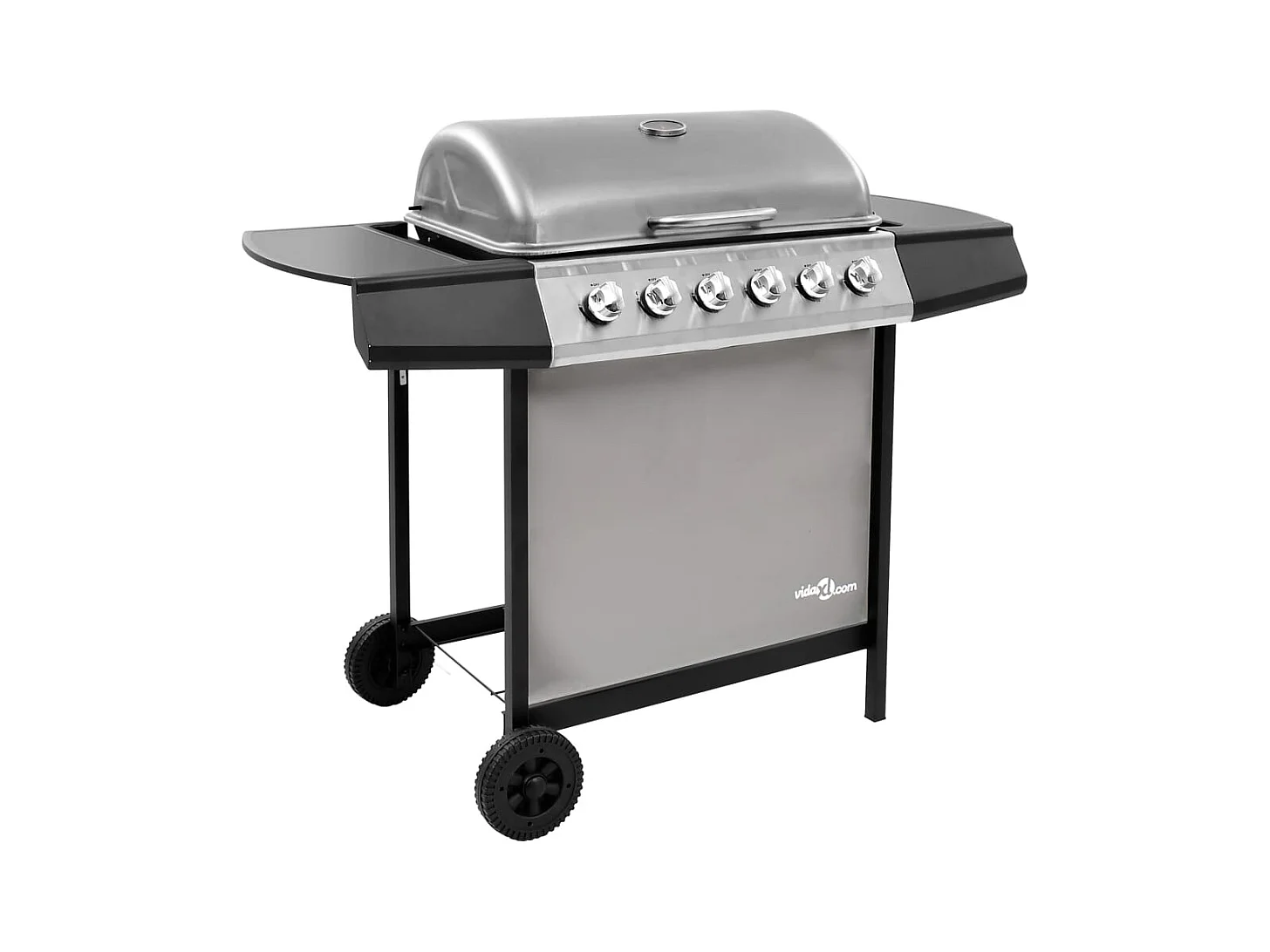 Barbecue gril à gaz avec 6 brûleurs Noir et argenté FR557552