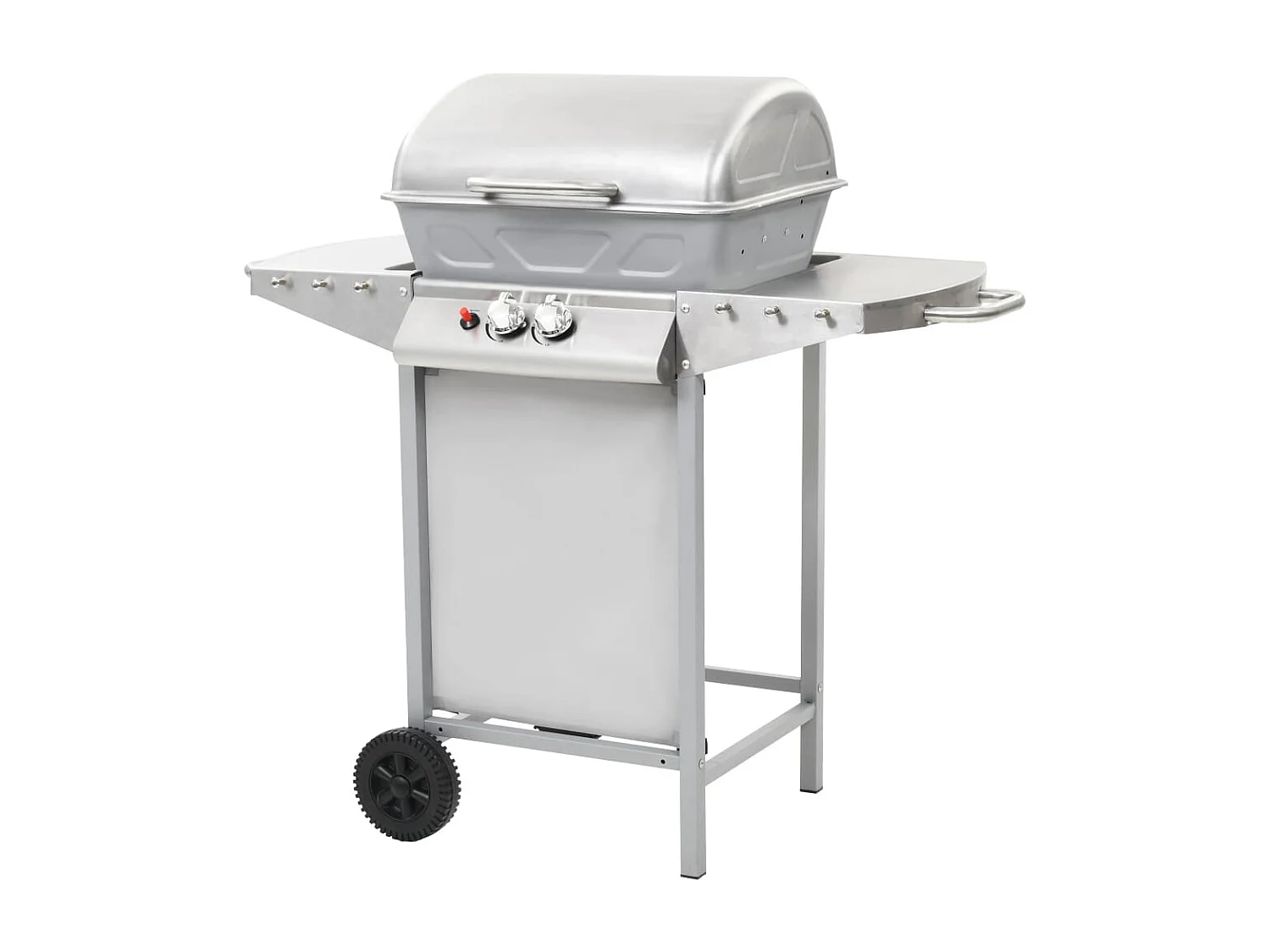 Barbecue à gaz avec 2 zones de cuisson Acier Argenté FR949677