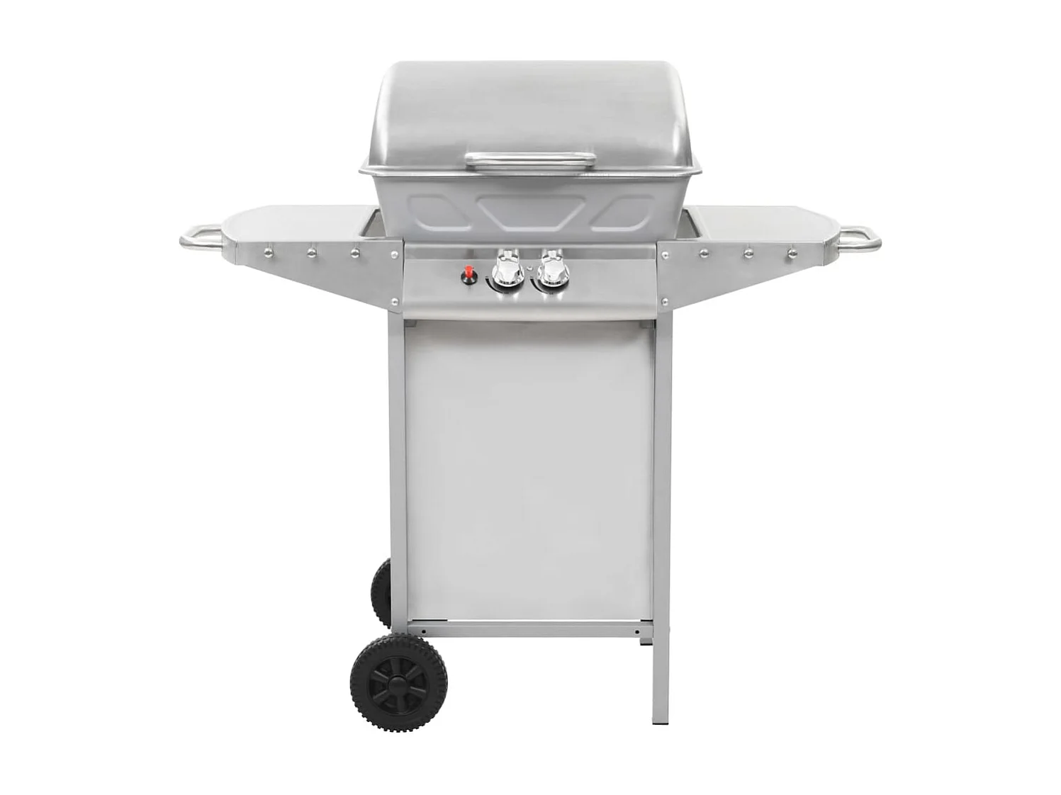 Barbecue à gaz avec 2 zones de cuisson Acier Argenté FR949677