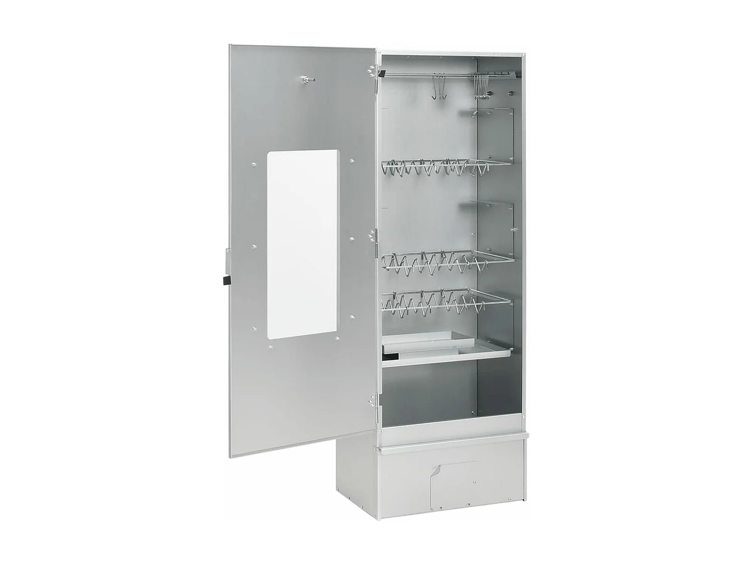 Horno ahumador de barbacoa con mesa acero galvanizado ES595838