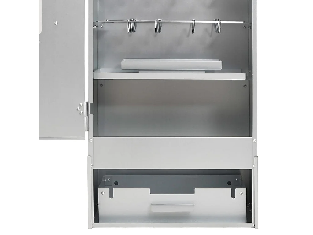 Horno ahumador de barbacoa con mesa acero galvanizado ES595838