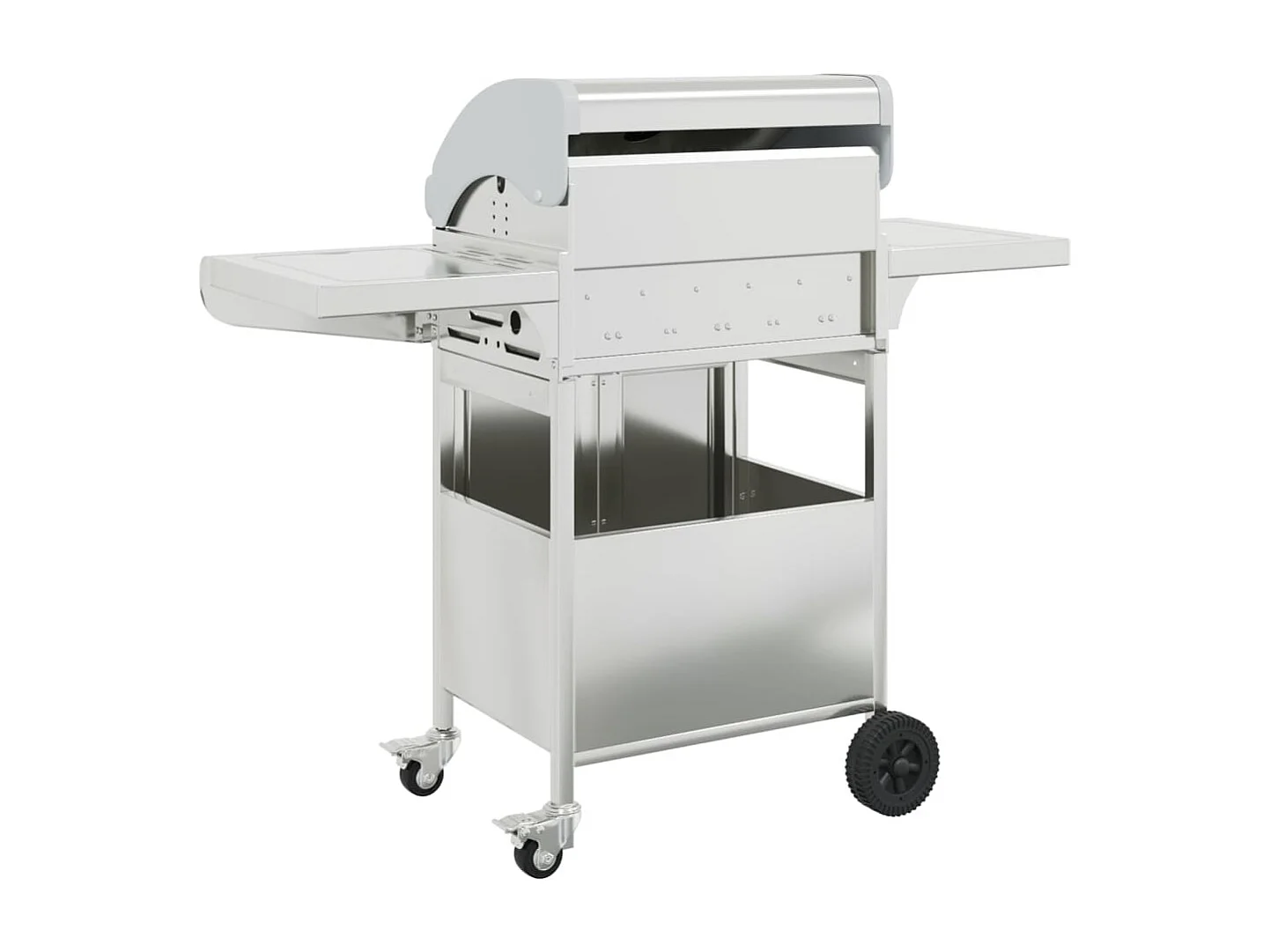 Barbecue gril à gaz avec 4 brûleurs argenté acier inoxydable FR273651