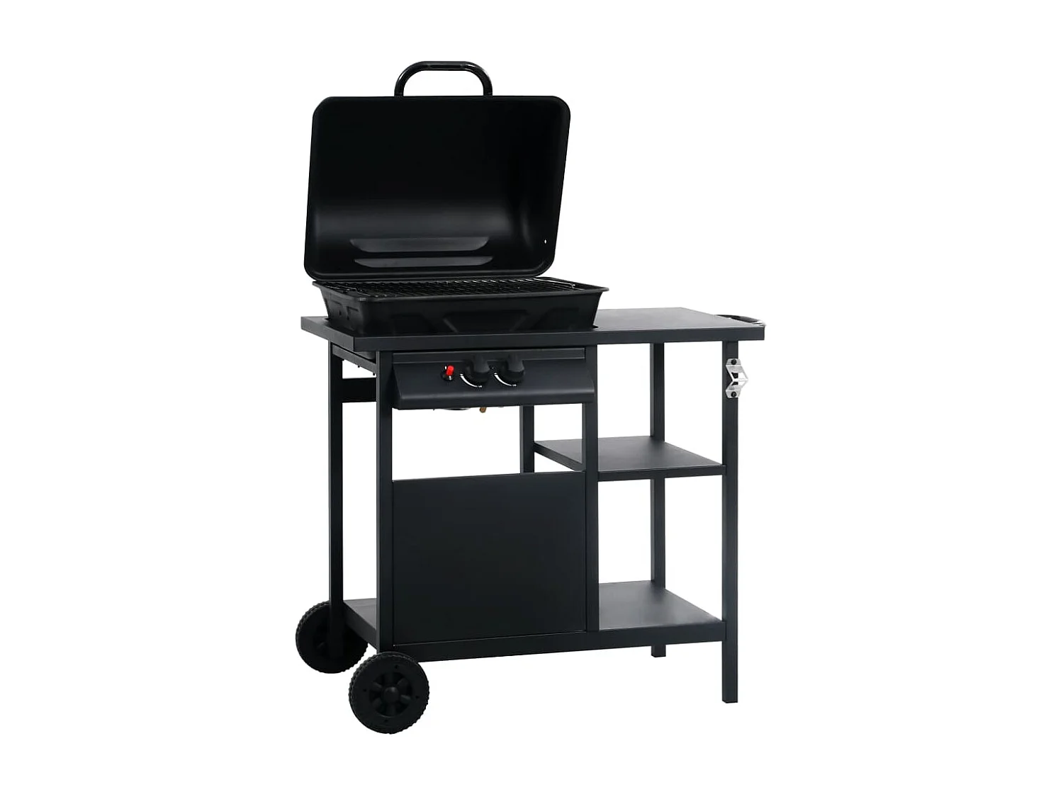 Gasbarbecue met 3-laags zijtafel zwart BE821067