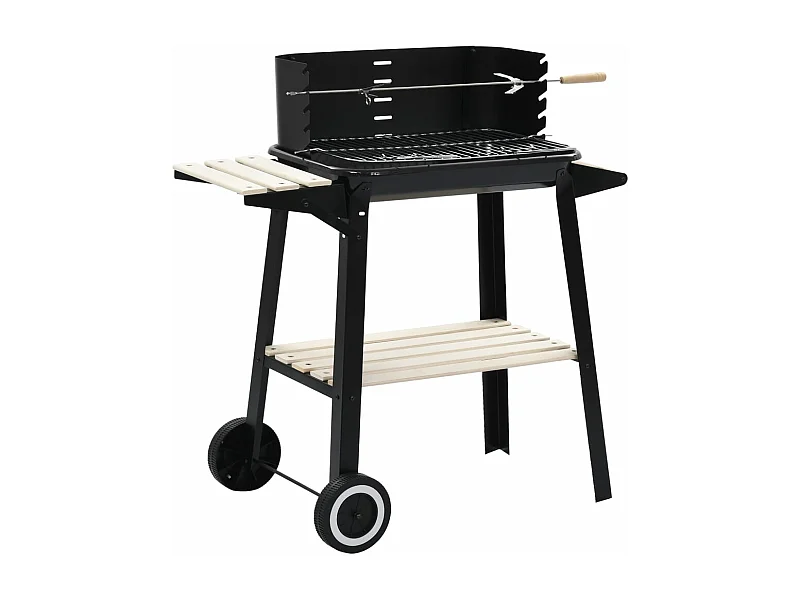 Houtskoolbarbecue staand met wieltjes BE395188
