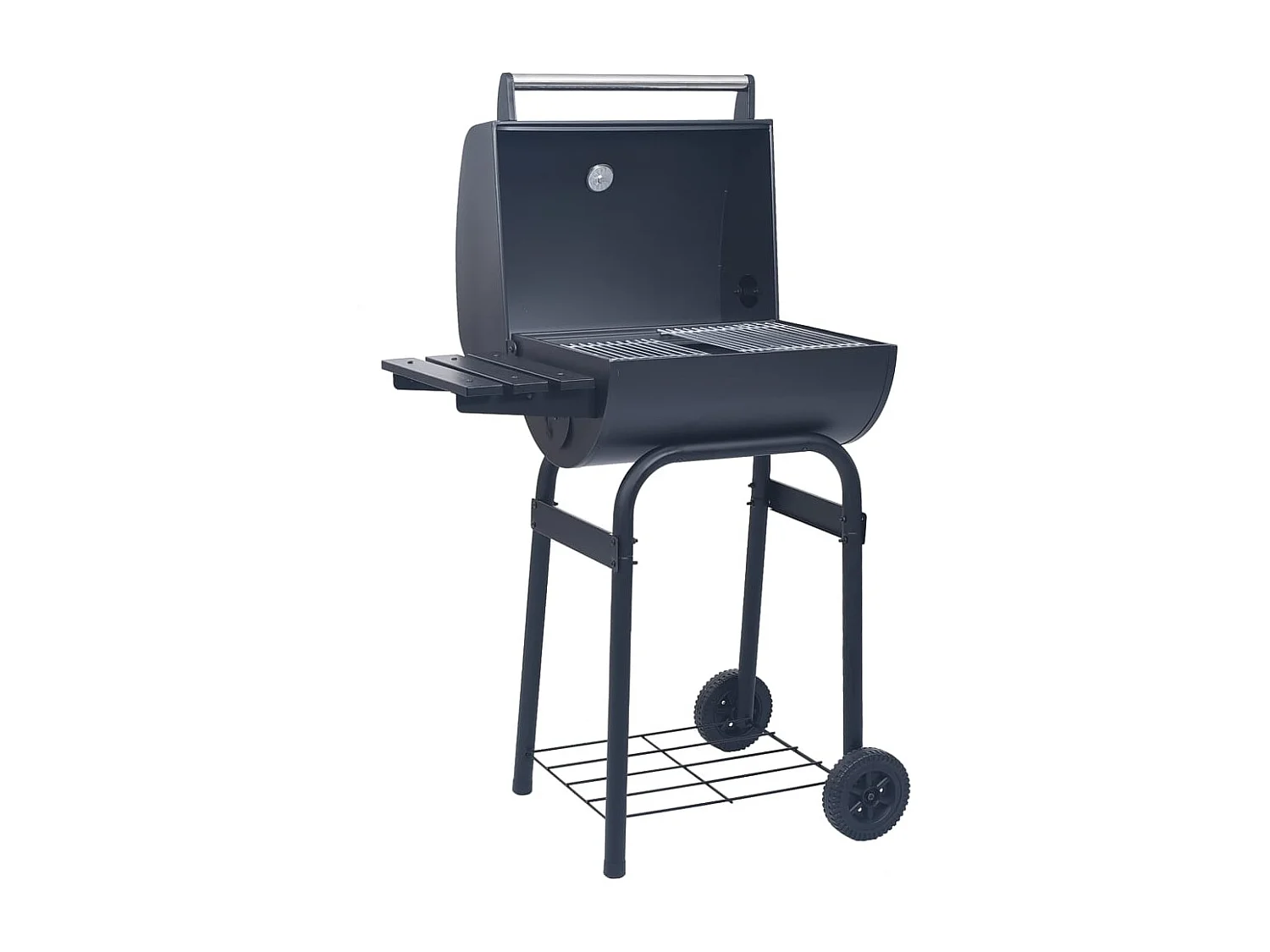 Gril barbecue au charbon avec étagère inférieure Noir FR937774