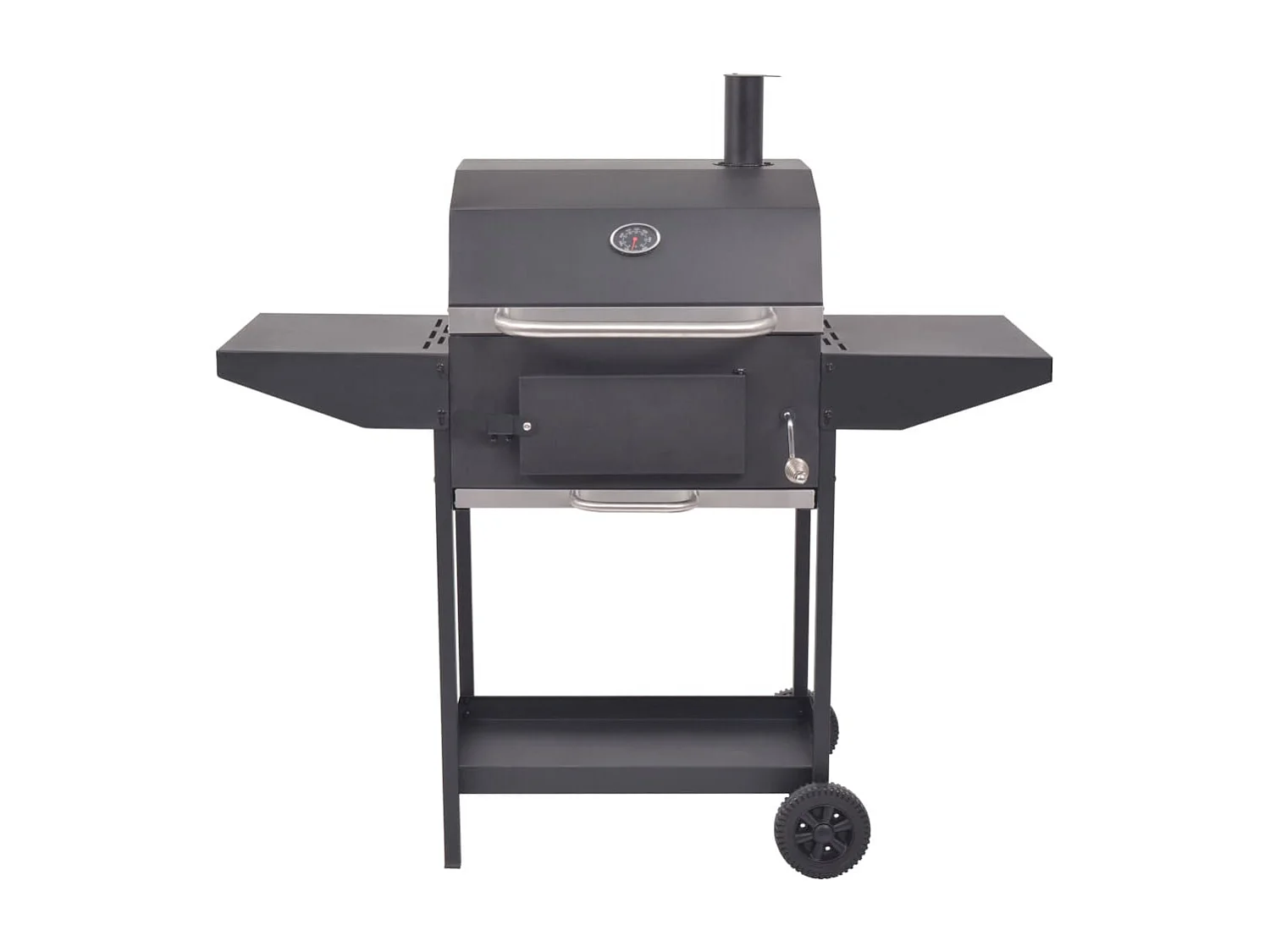 Barbecue au charbon de bois avec étagère inférieure Noir FR277800
