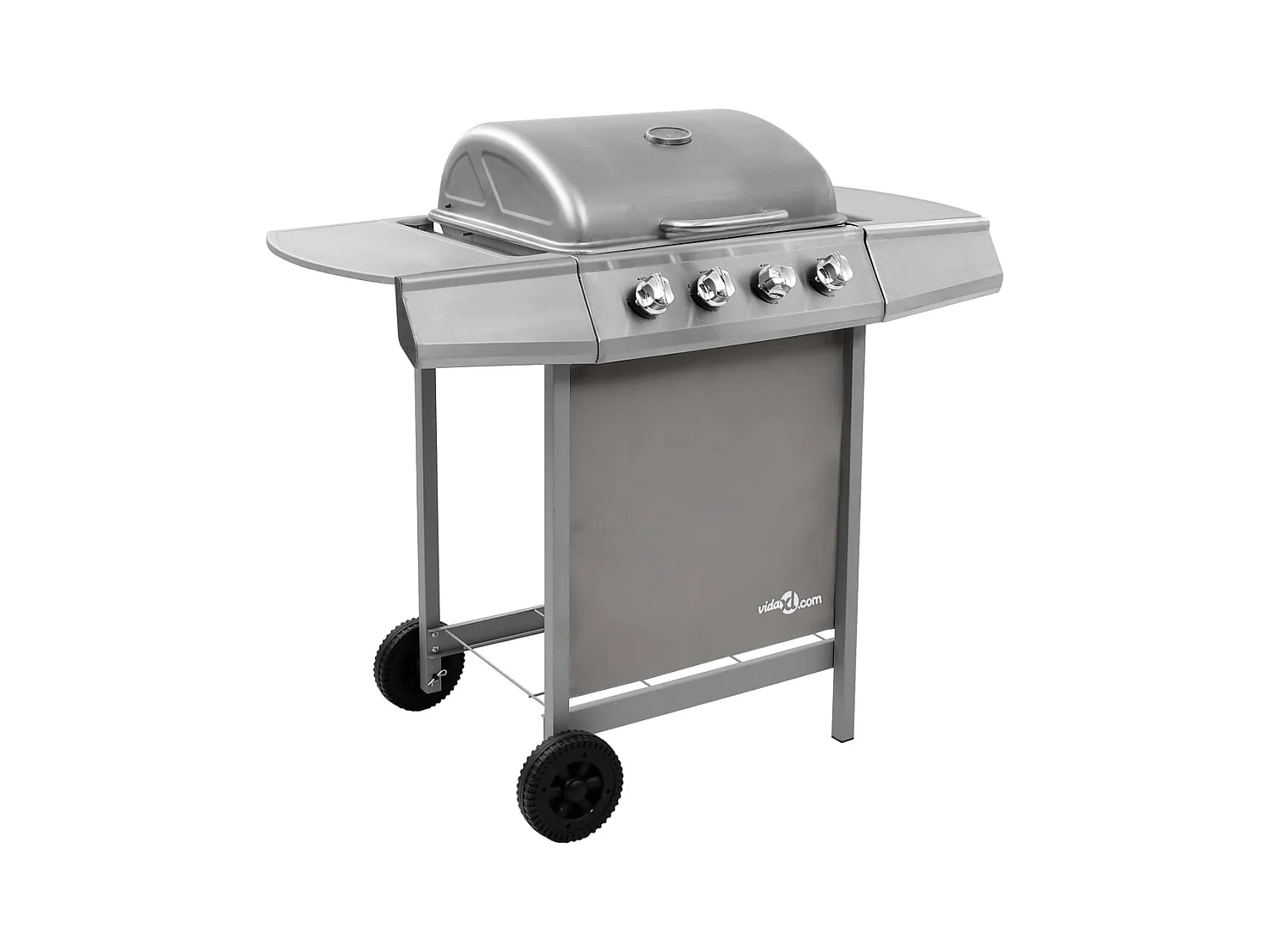 Barbecue gril à gaz avec 4 brûleurs argenté FR324729