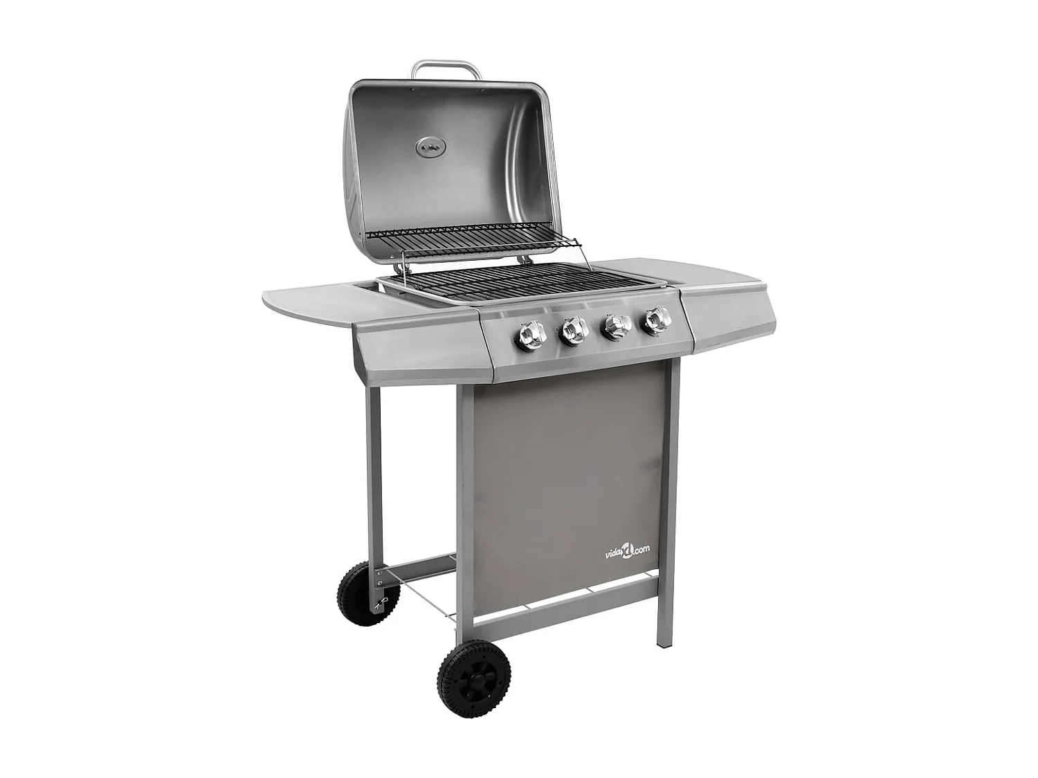 Barbecue gril à gaz avec 4 brûleurs argenté FR324729