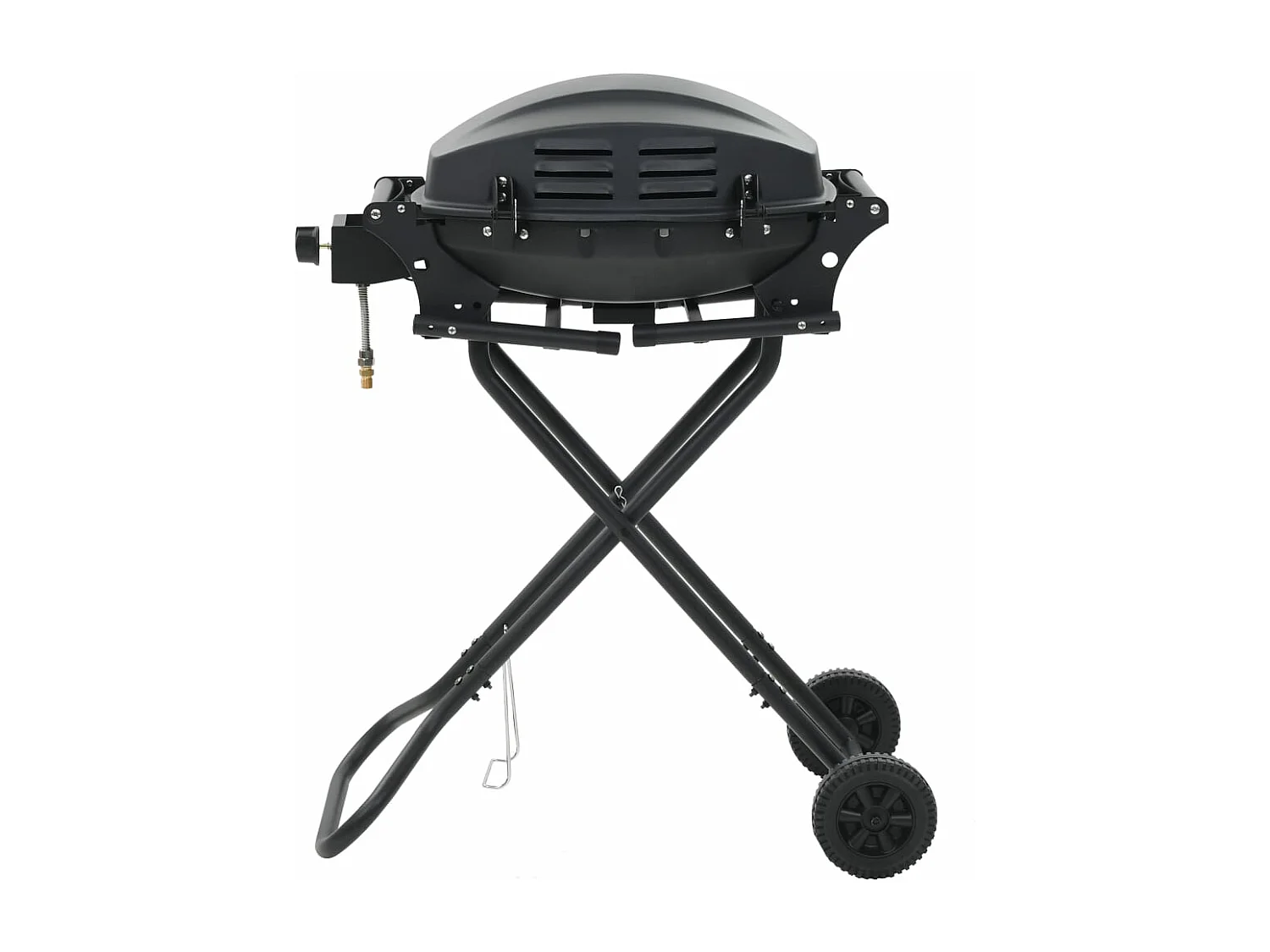 Barbecue au gaz portatif avec zone de cuisson Noir FR462880