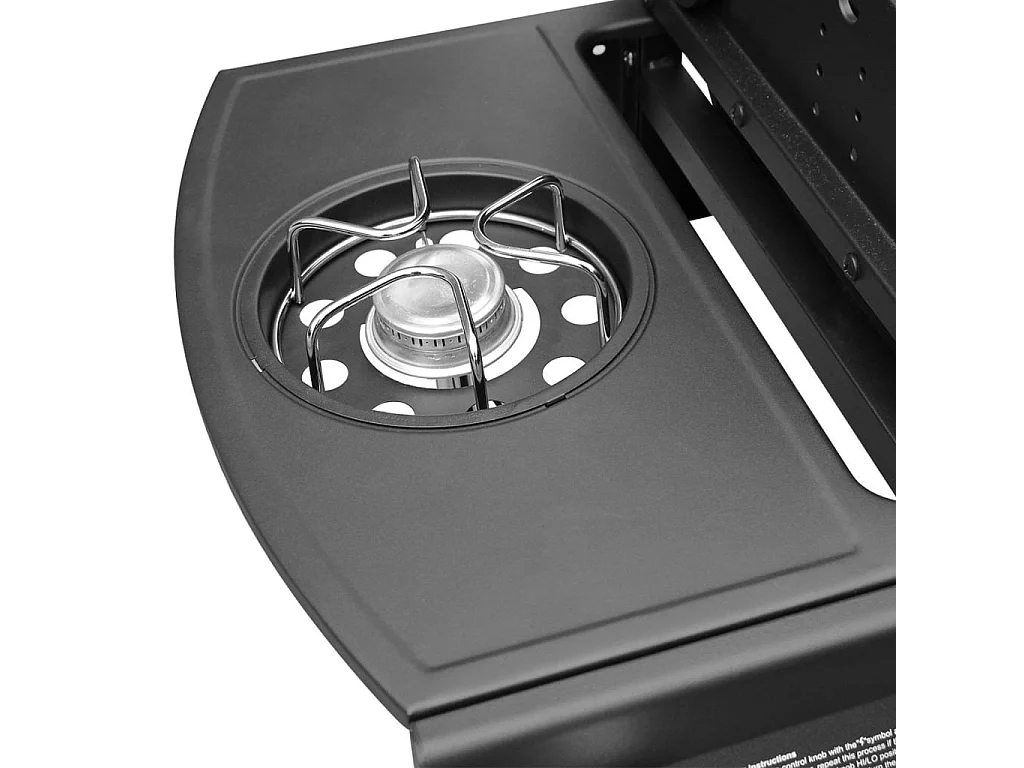 Gasbarbecue 4+1 kookzone zwart en zilver BE470096