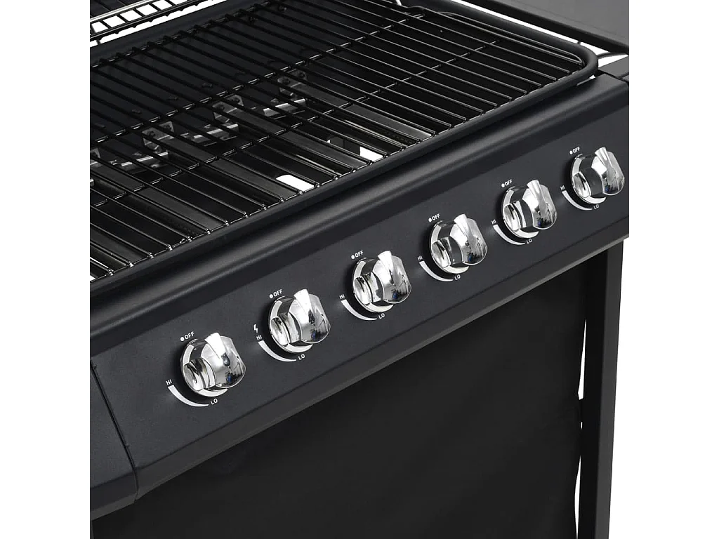 Barbecue au gaz avec 6 zones de cuisson Acier Noir FR719041