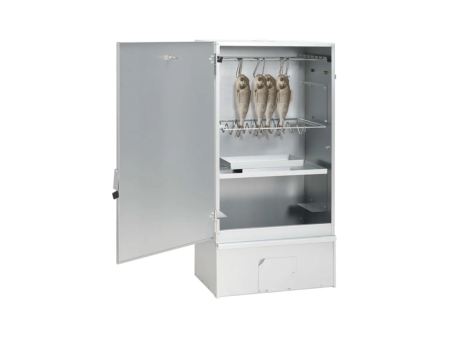 Fumoir à four à barbecue avec copeaux de bois 44,5x29x83 cm FR682163