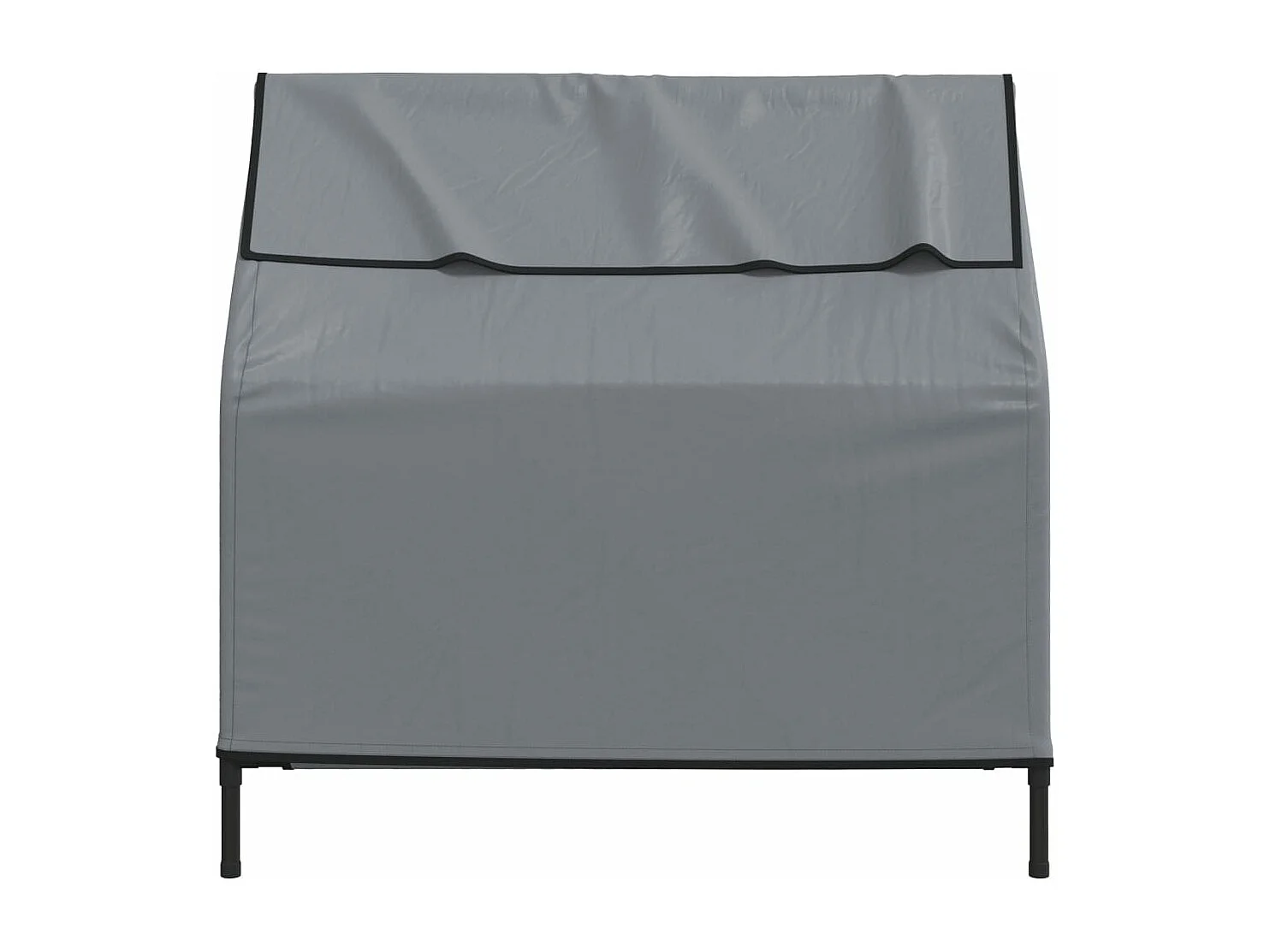 Niche pour chien gris clair tissu oxford et acier FR794050