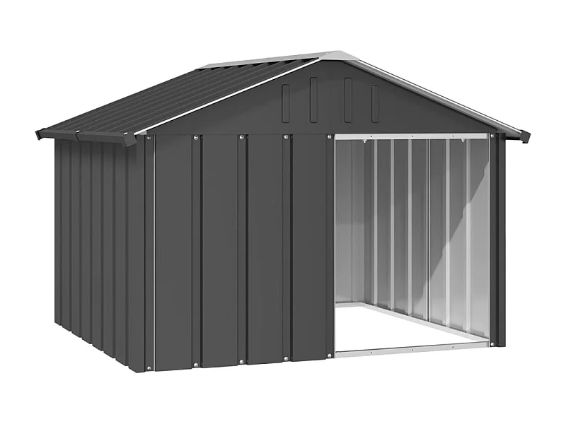 Casa de perro acero galvanizado antracita 116,5x103x81,5 cm ES793697