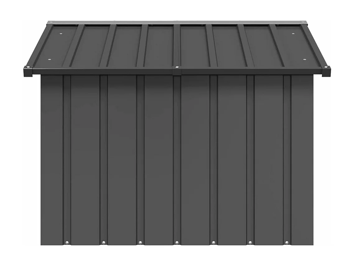 Niche pour chien Anthracite 116,5x103x81,5 cm Acier galvanisé FR102309