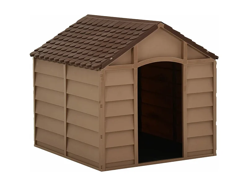 Caseta para perros marrón PP 71x71,5x68 cm ES962898