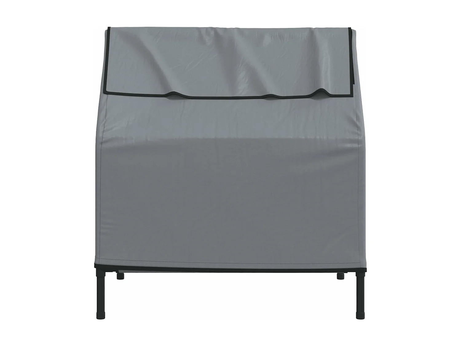 Niche pour chien gris clair tissu oxford et acier FR356165