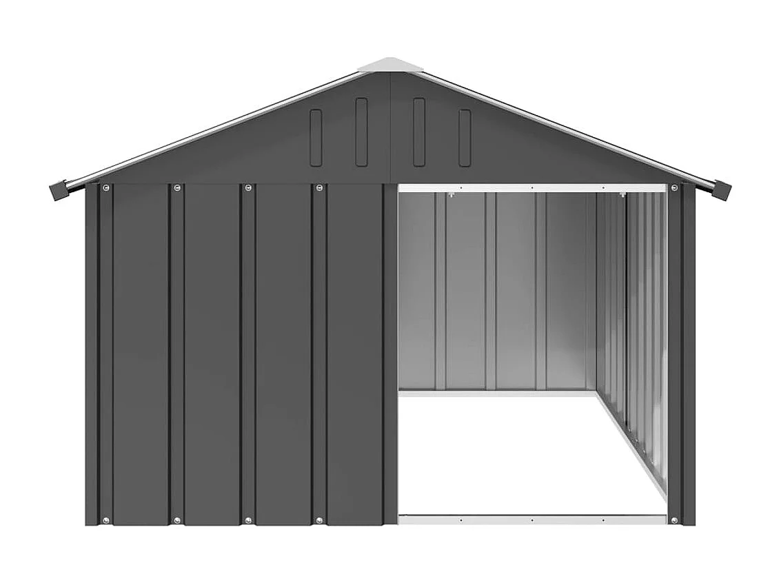 Niche pour chien Anthracite 116,5x153x81,5 cm Acier galvanisé FR683730