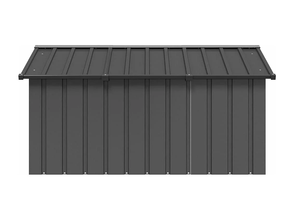 Niche pour chien Anthracite 116,5x153x81,5 cm Acier galvanisé FR683730