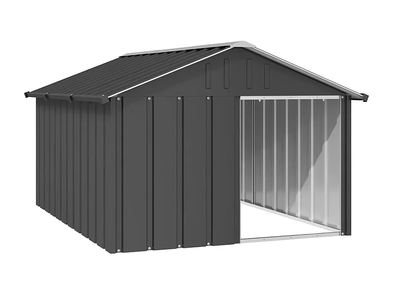 Casota para cães 116,5x153x81,5 cm aço galvanizado antracite PT817526
