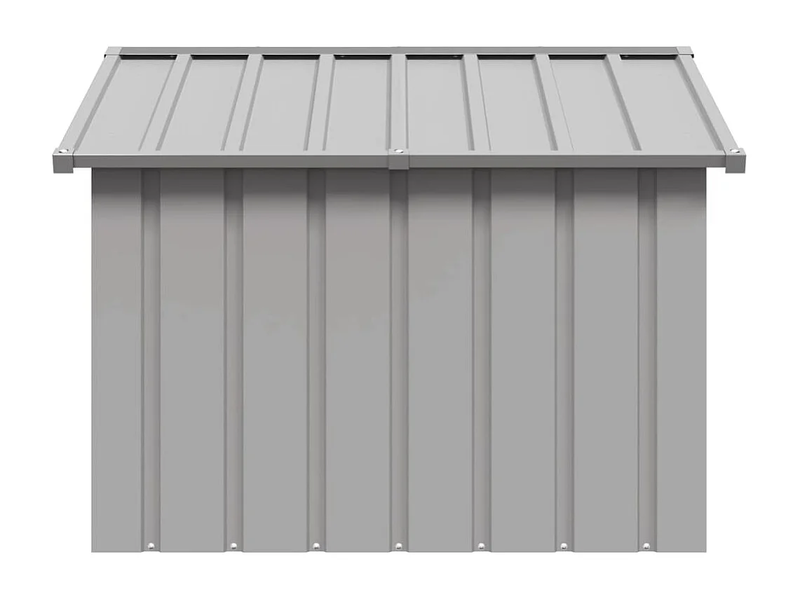 Niche pour chien Gris 116,5x103x81,5 cm Acier galvanisé FR858011