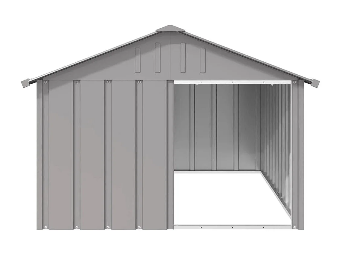 Niche pour chien Gris 116,5x153x81,5 cm Acier galvanisé FR457620