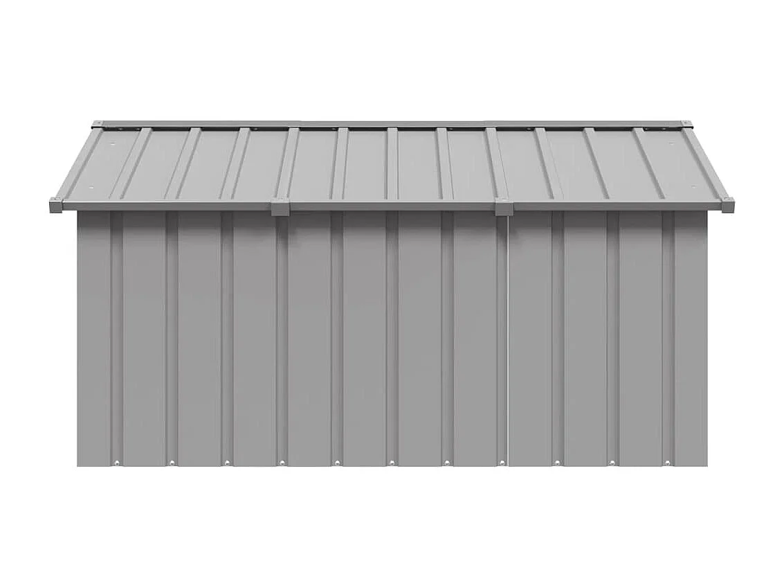 Niche pour chien Gris 116,5x153x81,5 cm Acier galvanisé FR457620