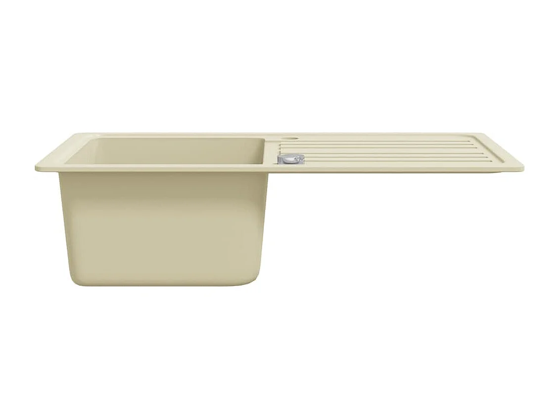 Évier de cuisine Granit Seul Évier Beige FR110921
