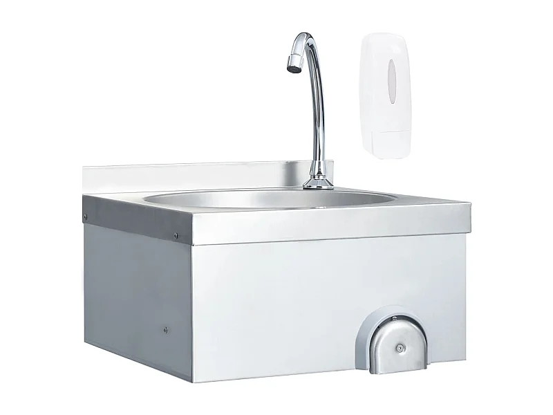 Évier de lavage avec robinet et distributeur de savon Inox FR617830
