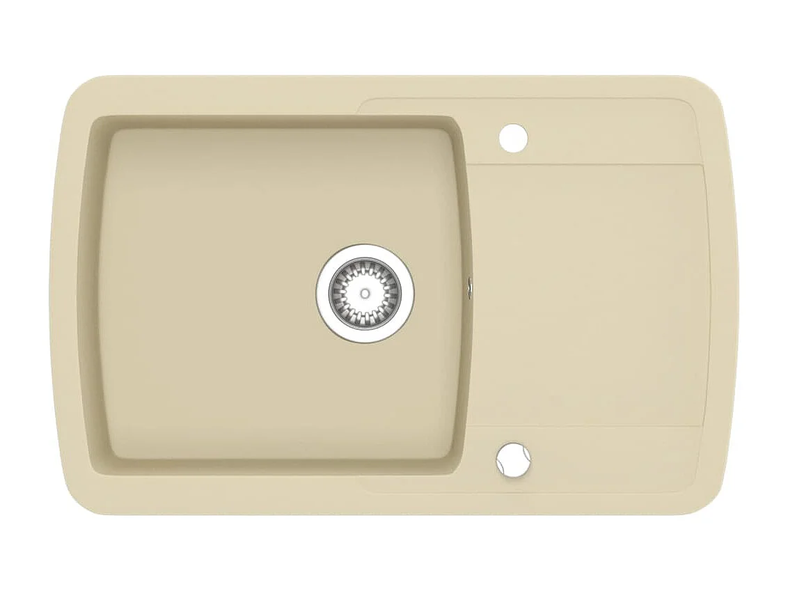 Évier de cuisine Granit Seul Évier Beige FR213310
