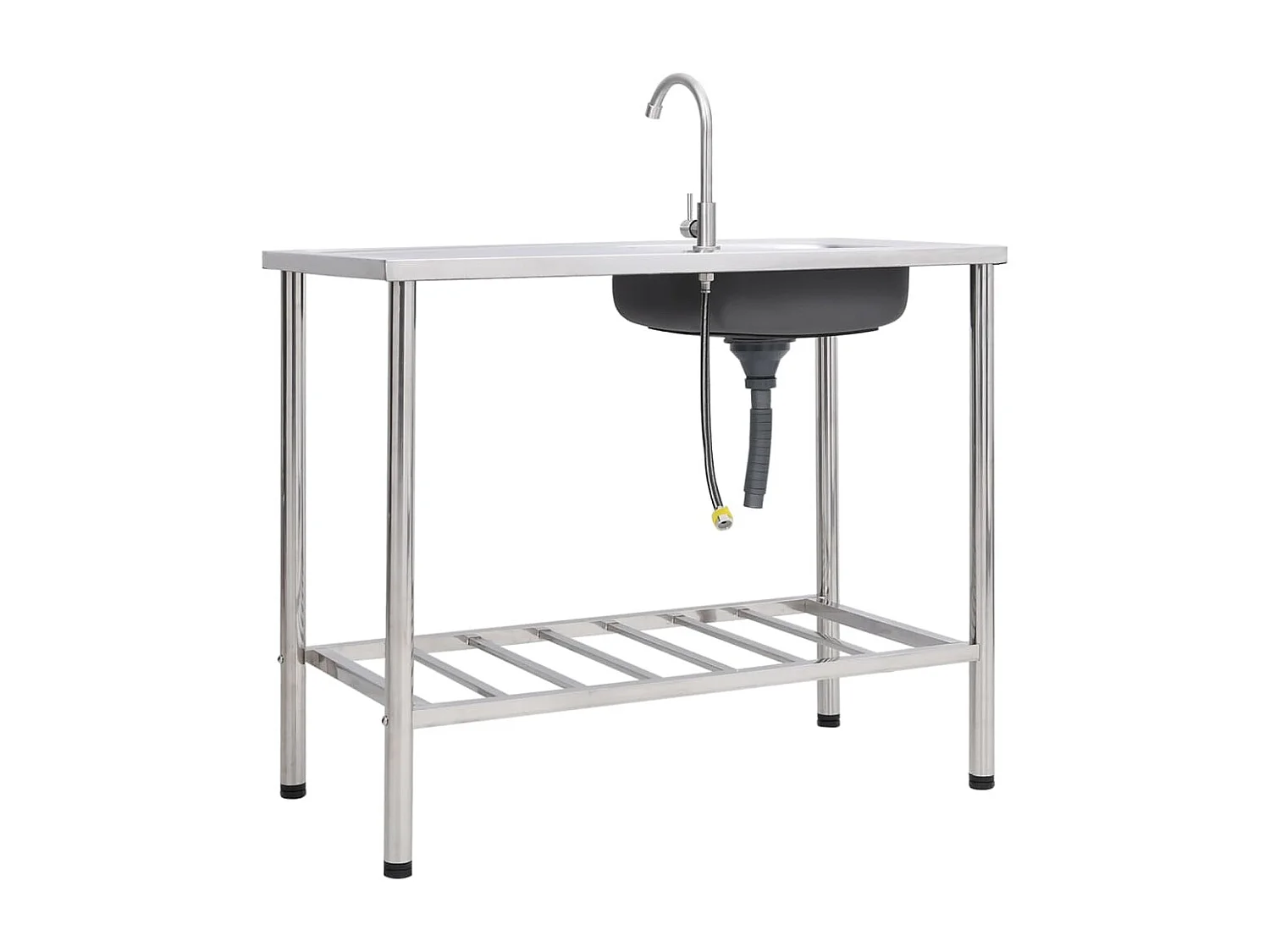 Fregadero de camping de un seno y grifo acero inoxidable ES335212