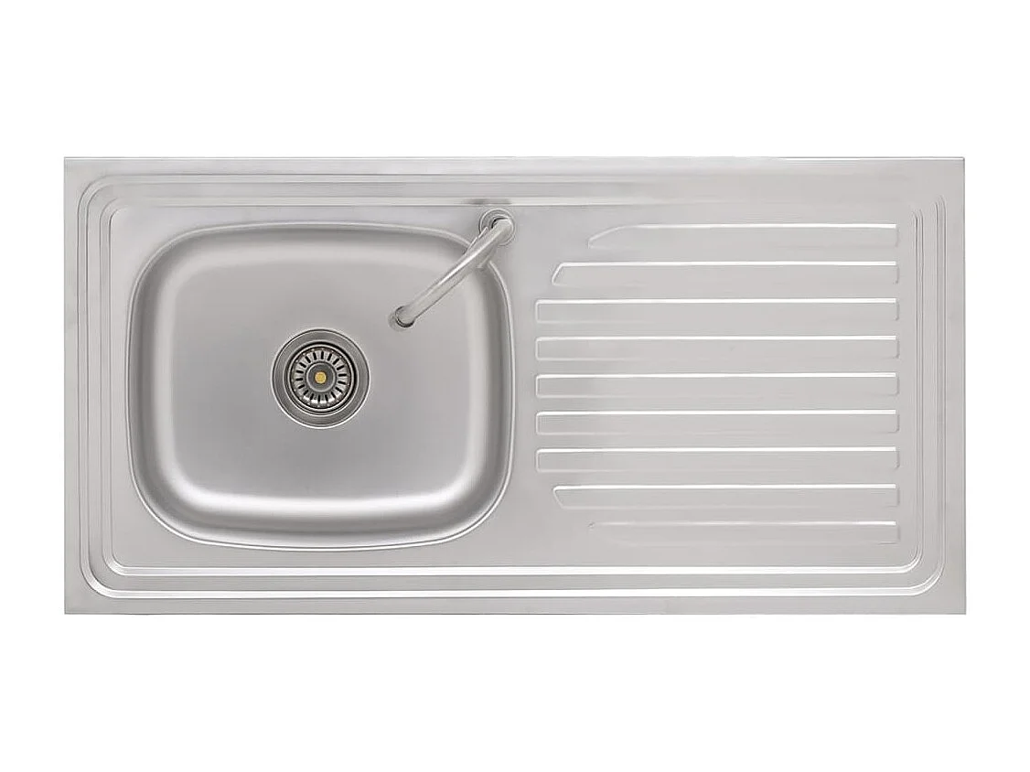 Fregadero de camping de un seno y grifo acero inoxidable ES335212