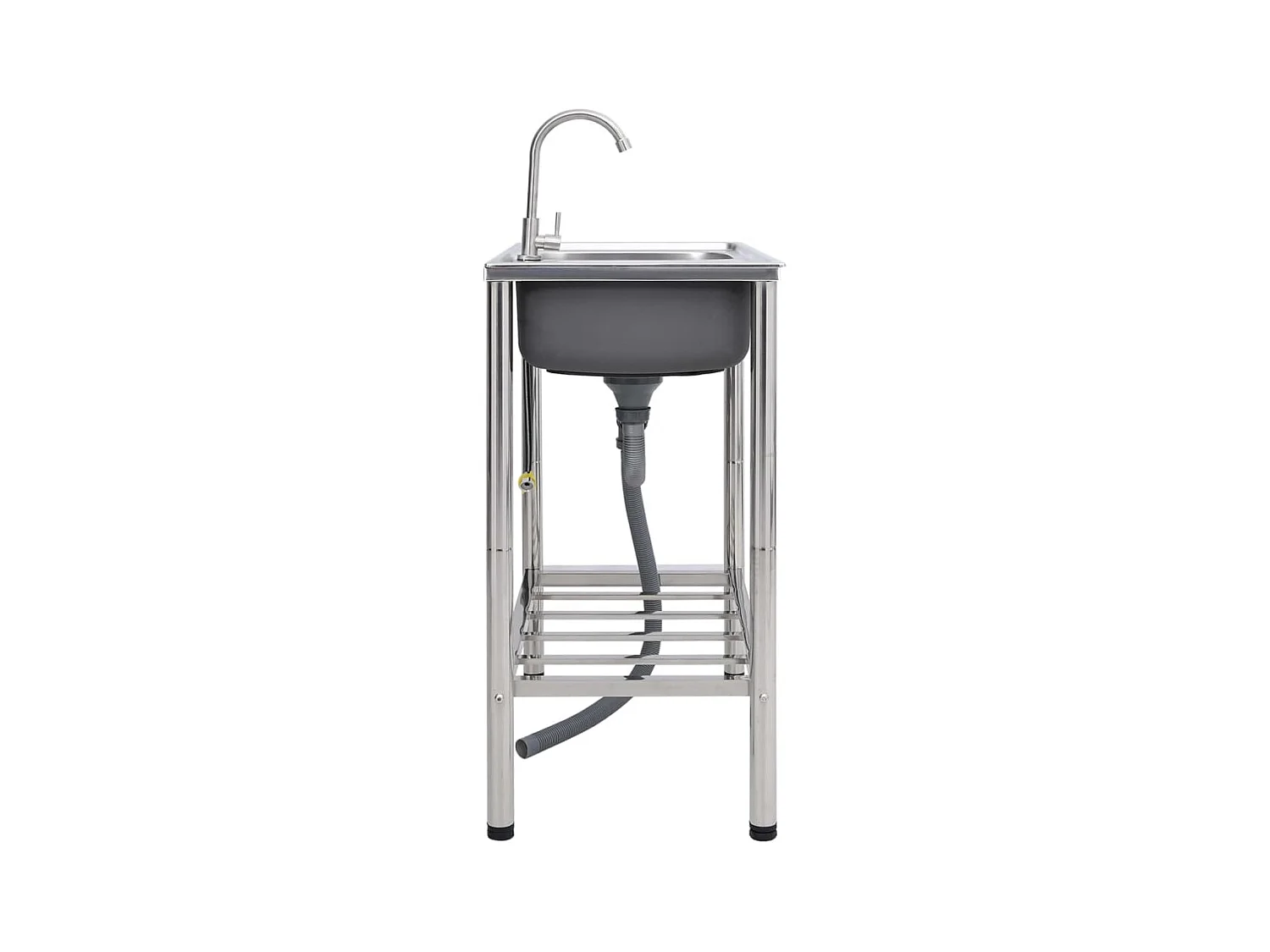 Évier de camping Double Évier avec robinet Acier inoxydable FR211616