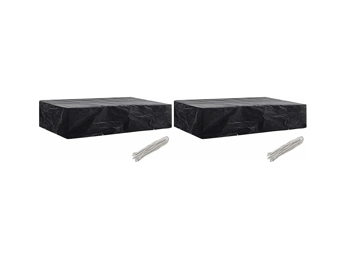 Ligbeddenhoes 2 st 8 oogjes 218x77x55 cm BE305022